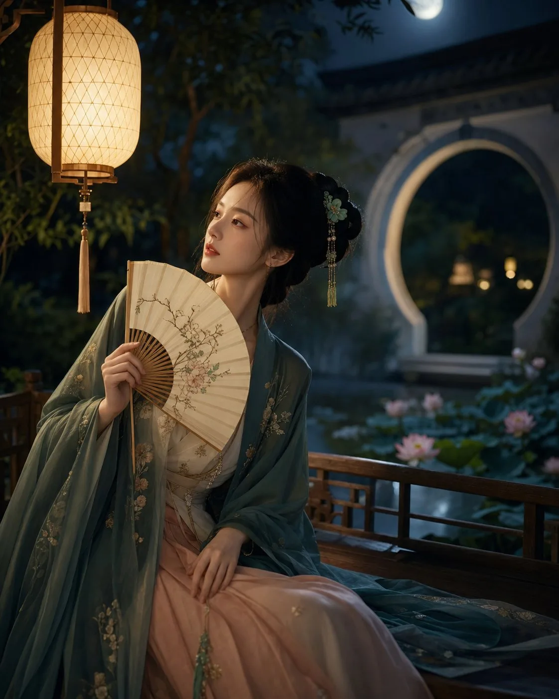 Oriental ancient female fashion editorial poster — After