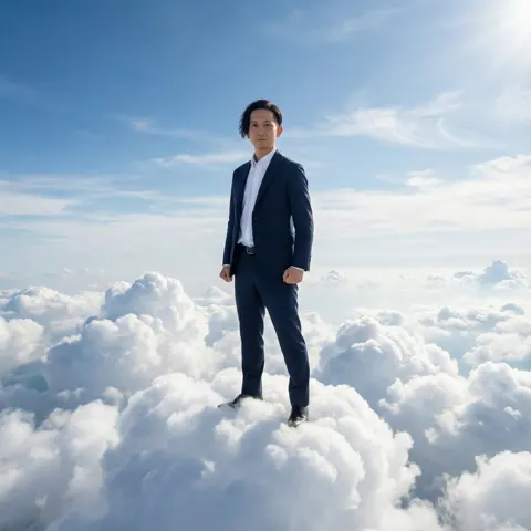 Suit guardian king on clouds