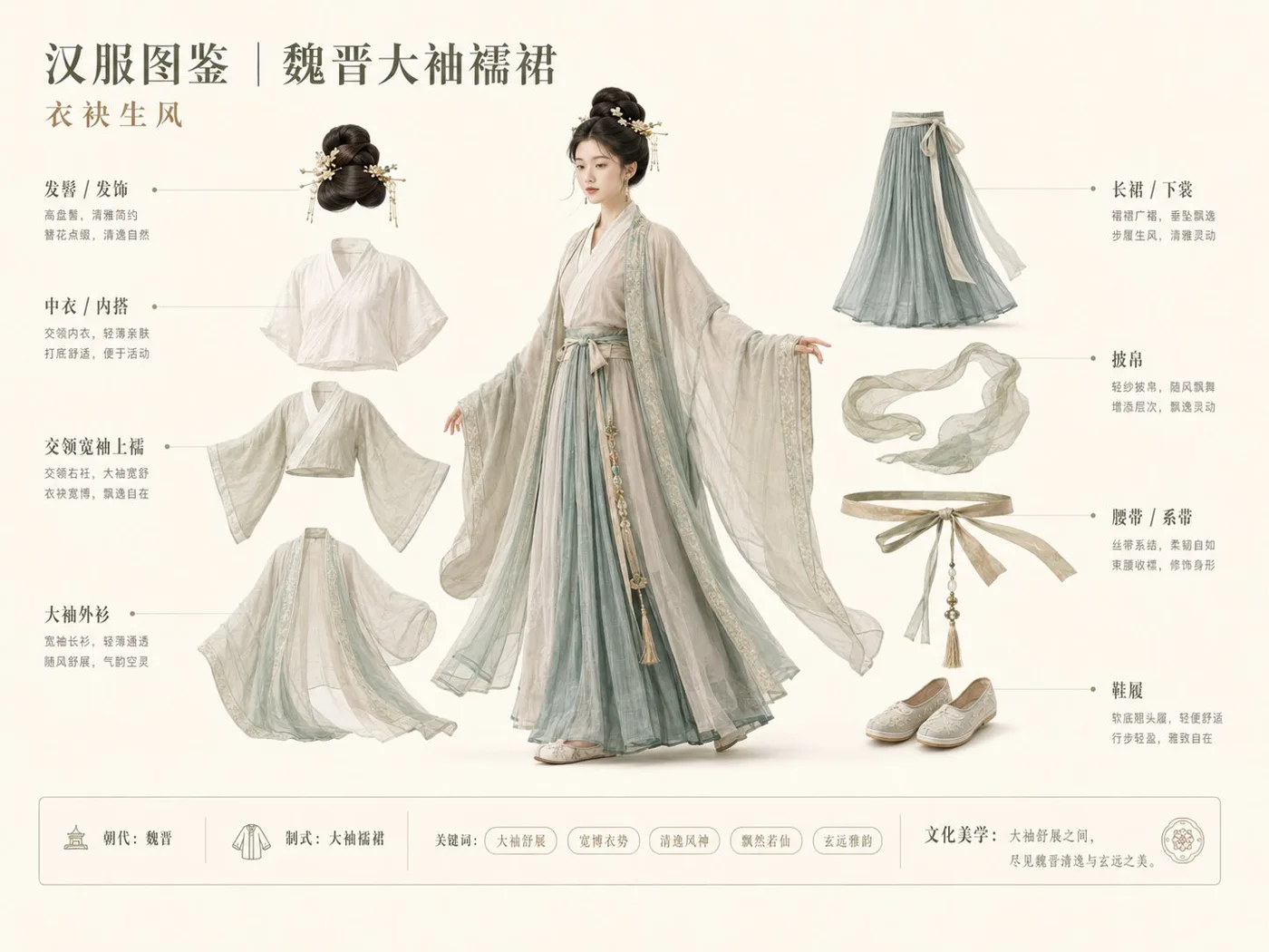Apple style wei jin hanfu structure diagram — Sonra