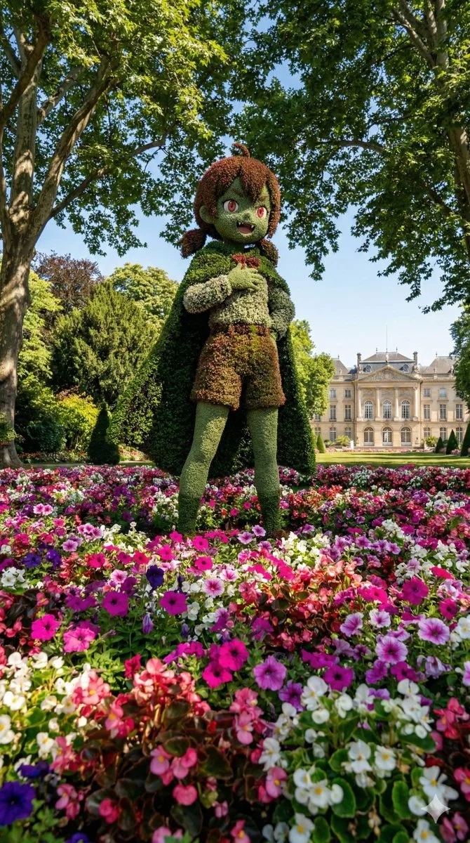 European garden topiary sunlight — Sonra