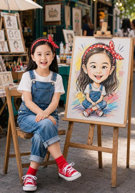 Street art lifestyle portrait caricature