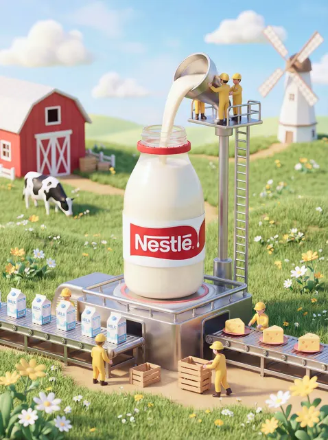 Dreamy miniature nestle production