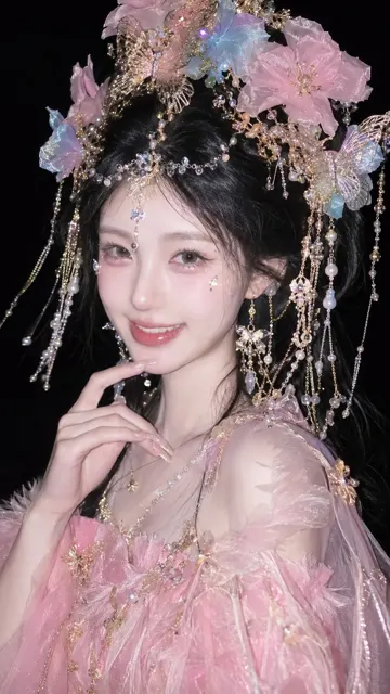 Chinese style fantasy portrait phone flash photography