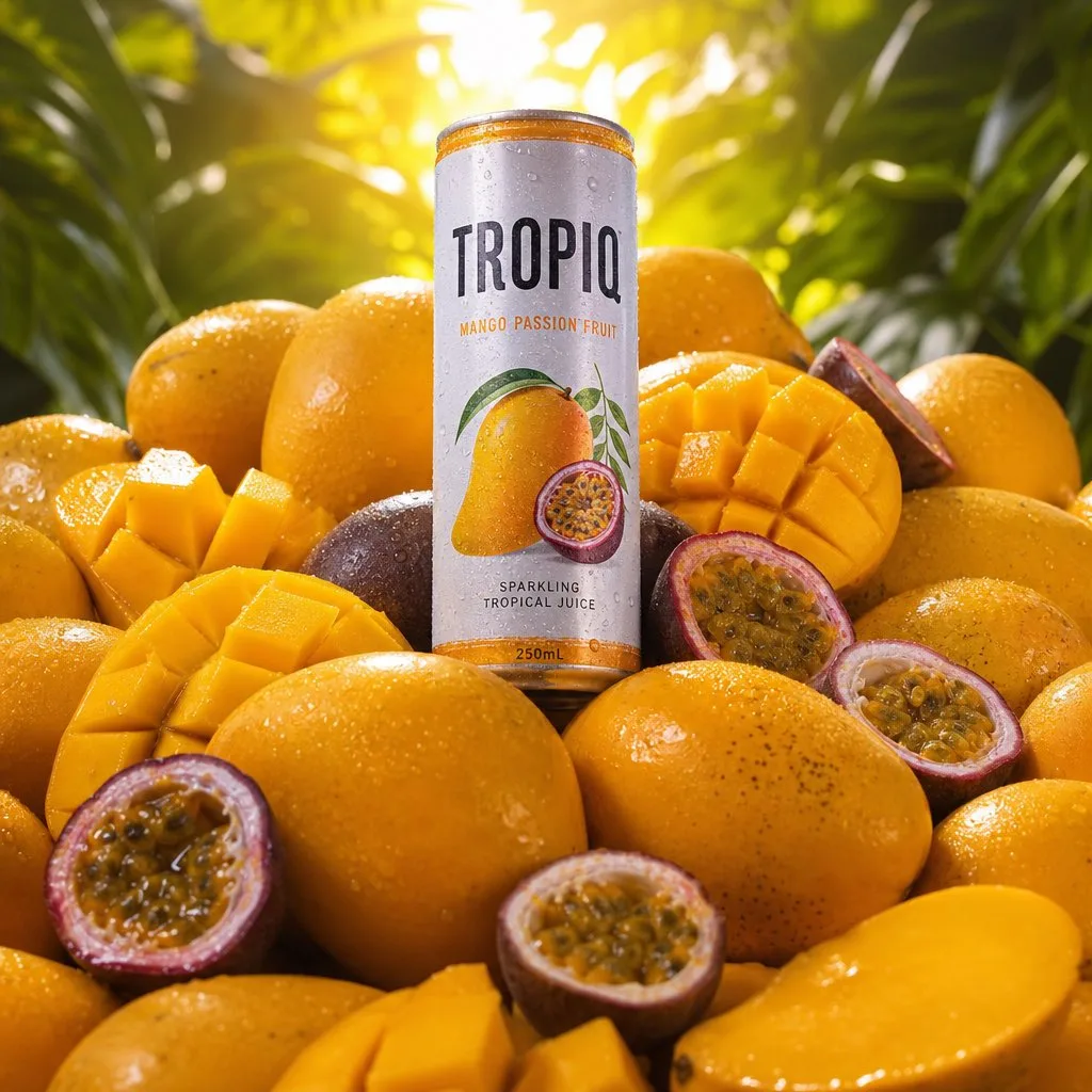 Hyper realistic tropiq mango passion fruit photography — Sonra