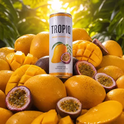 Hyper realistic tropiq mango passion fruit photography