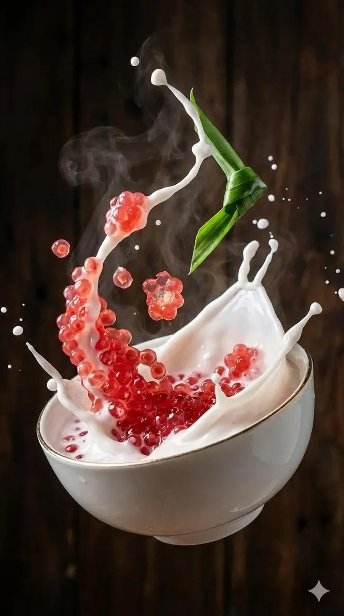 Coconut milk explosion food photography — Sonra