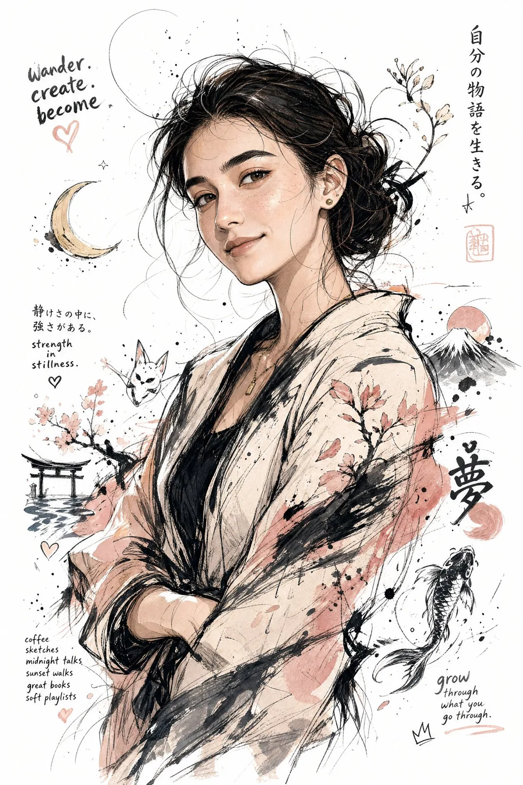 Half body illustration — Sonra