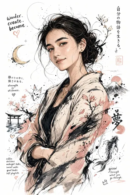 Half body illustration