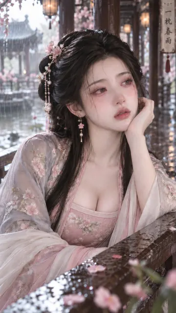 Ancient style noble lady sunset begonia makeup