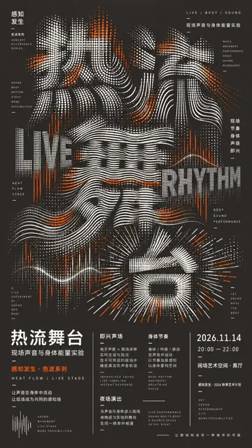 High density experimental typography culture poster