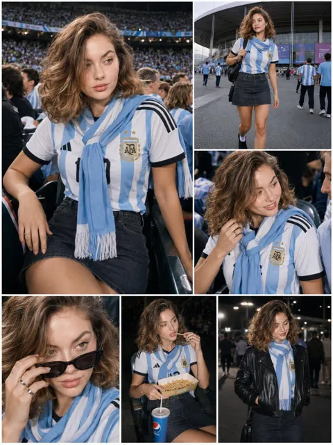 Argentina fan lifestyle collage