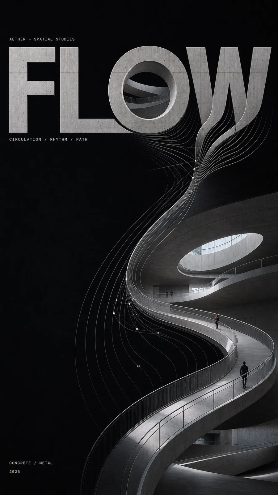 High end experimental architectural typography poster — After