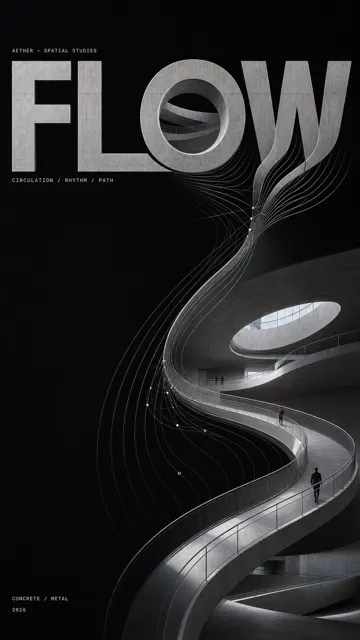 High end experimental architectural typography poster