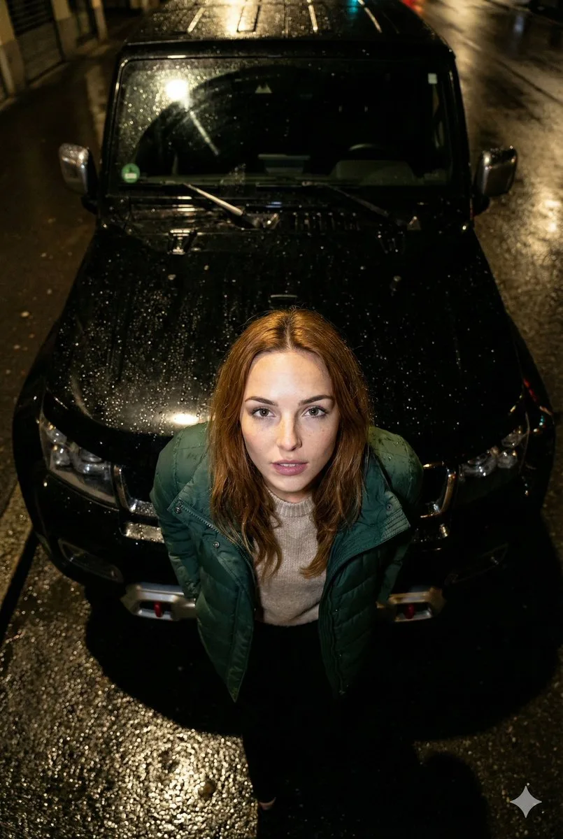 Night suv flash portrait — After