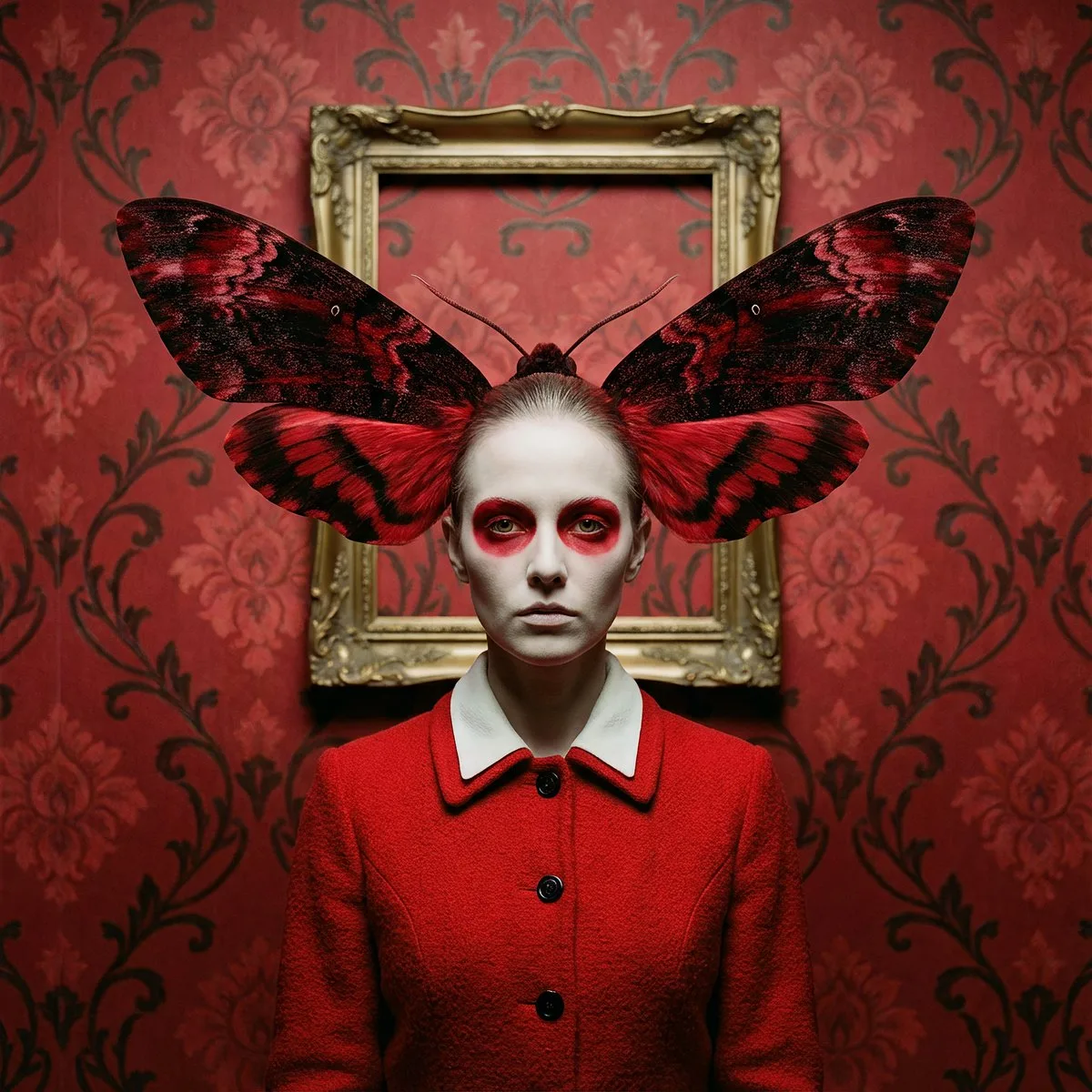 Surreal moth winged portrait — After