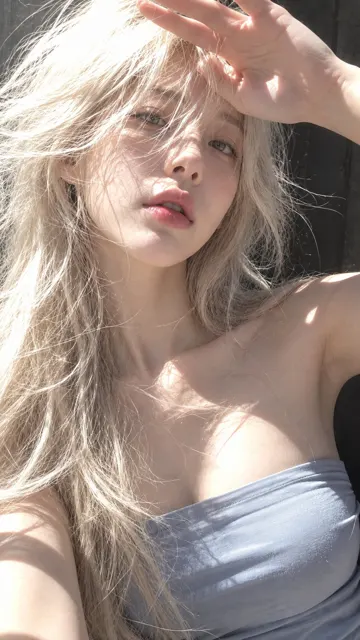 Ultra realistic sun drenched female portrait prompt