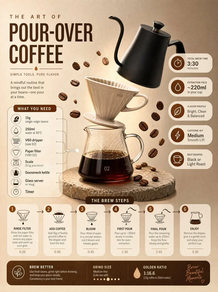 Modern pour over infographic — After