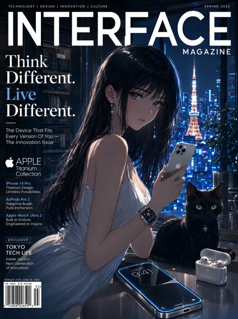 Anime apple iphone 16 pro magazine cover