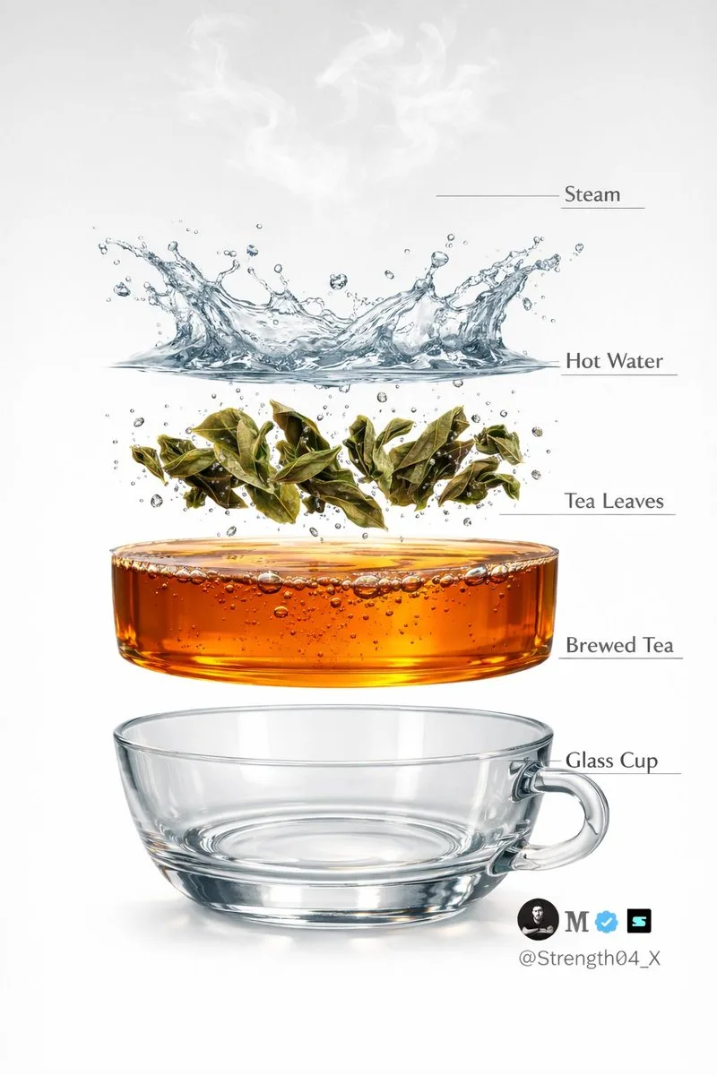 Amber tea macro photography — After