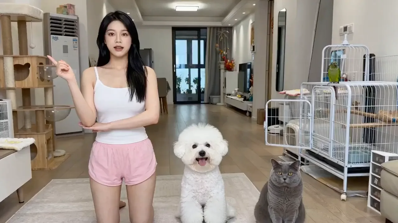 Cute pets acting for food — Sonra