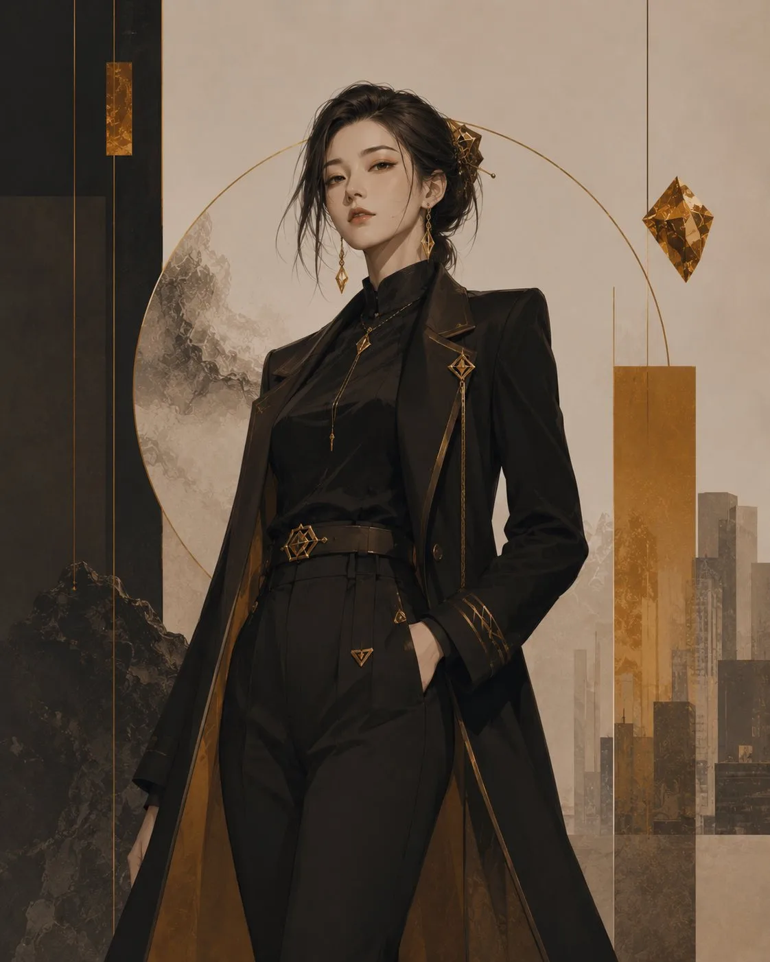 Eastern adult female character illustration series — Sonra