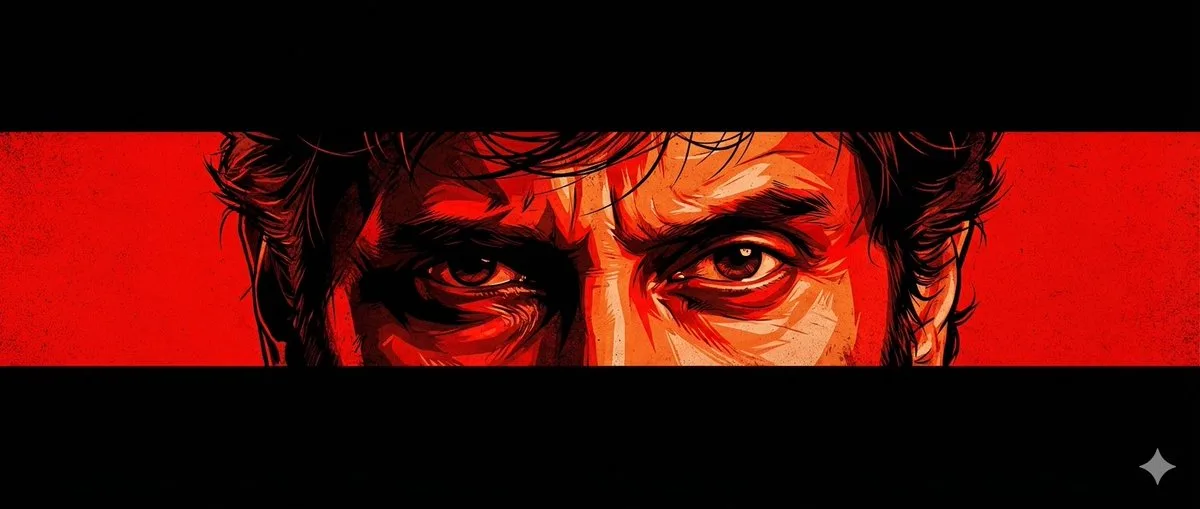 Cinematic tension male eyes closeup — Sonra
