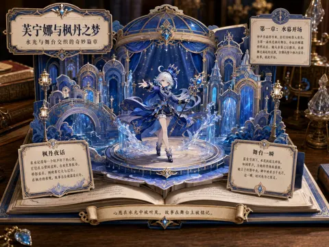 Dreamland pop up book theater poster prompt