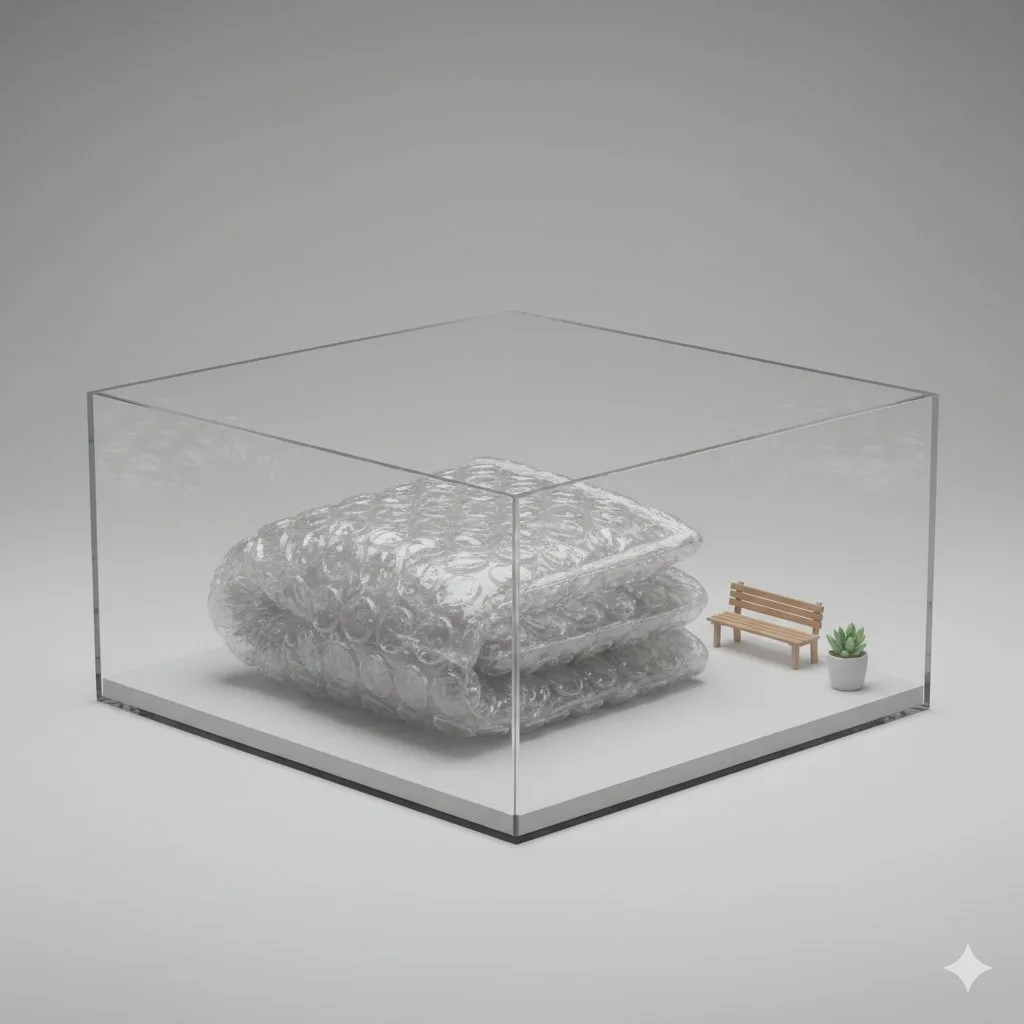 3d miniature transparent bubble phone — After