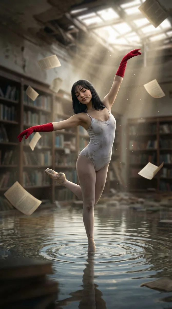 Flooded library ballet — After