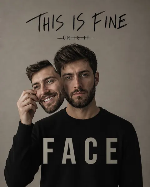 Hyper realistic man holding face mask portrait