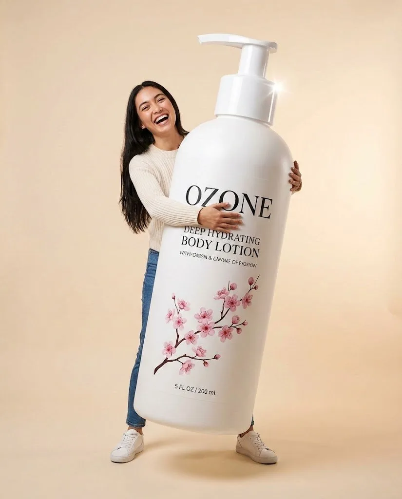 Surreal moment girl giant lotion — Sonra