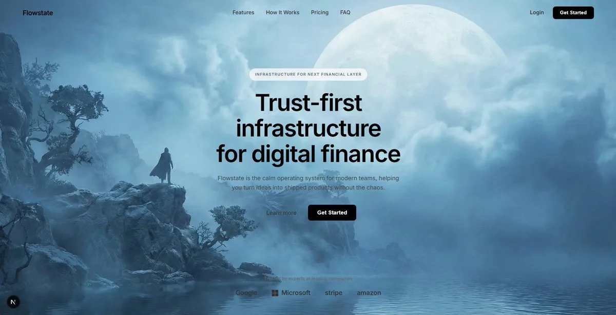 Sci fi blue moon fintech ui — Sonra