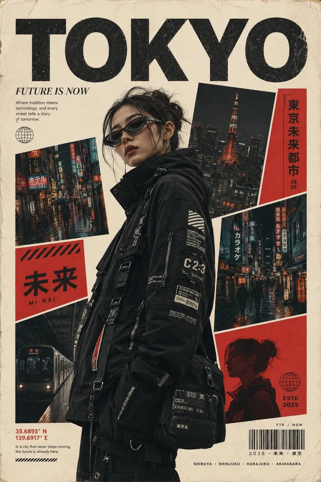 Ultra premium editorial magazine cover poster design — Sonra