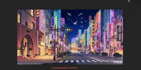 Neon light urban night birds