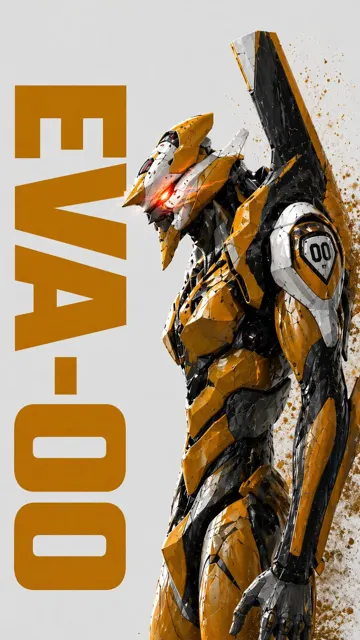 Eva 00 evangelion unit 00 oil painting mecha prompt