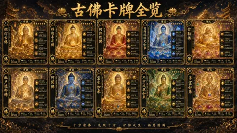 Ten ancient buddhas card