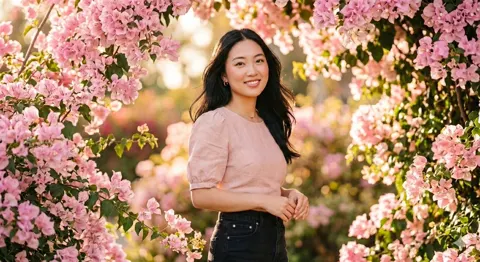 Dreamy bougainvillea portrait