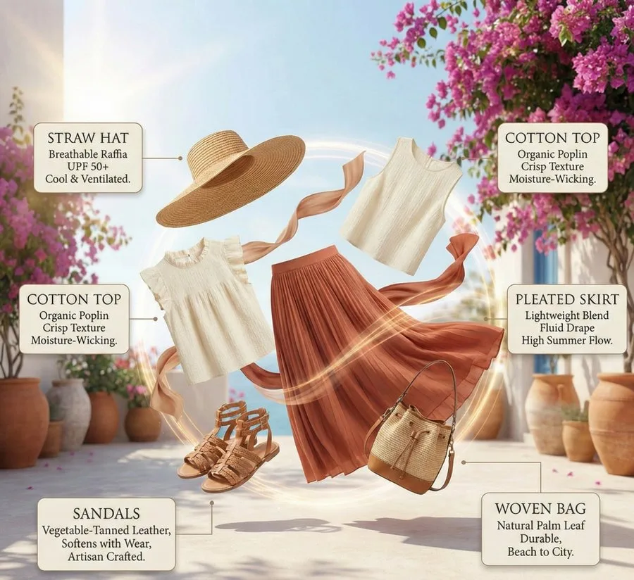 Mediterranean summer fashion infographic — After
