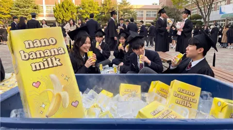 Graduation iced nano banana milk