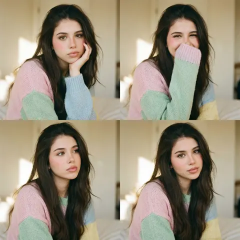 Vintage film pastel knit home time