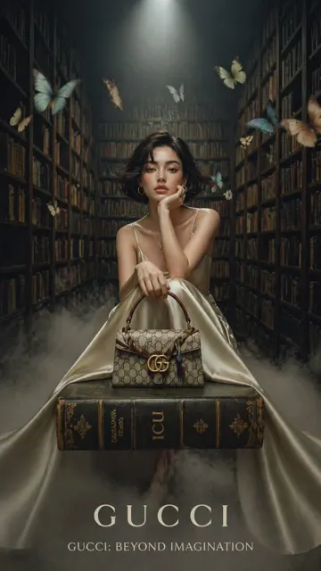 Vintage library luxury fashion