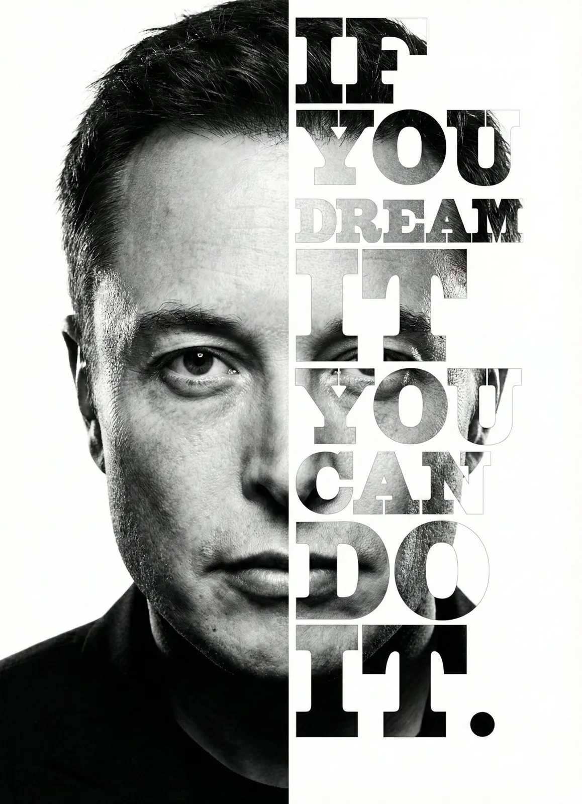 Musk bw dream portrait — Sonra