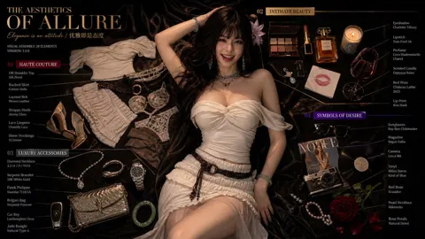 Ultra realistic 3d character disassembly fashion poster