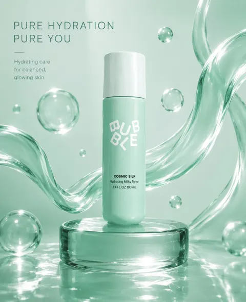 Luxury skincare mint green 3d render