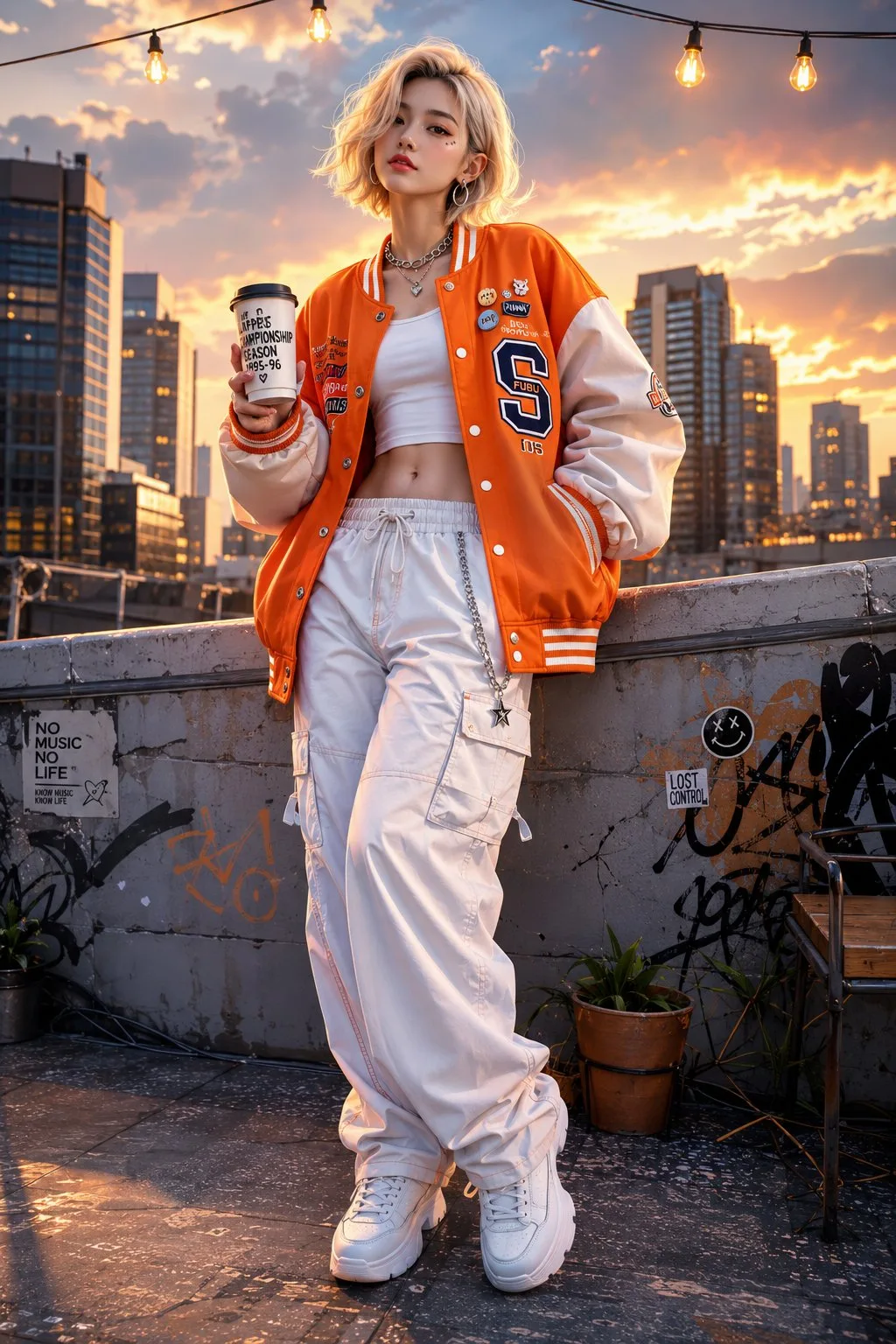 Stylish 3d korean woman streetwear illustration — After