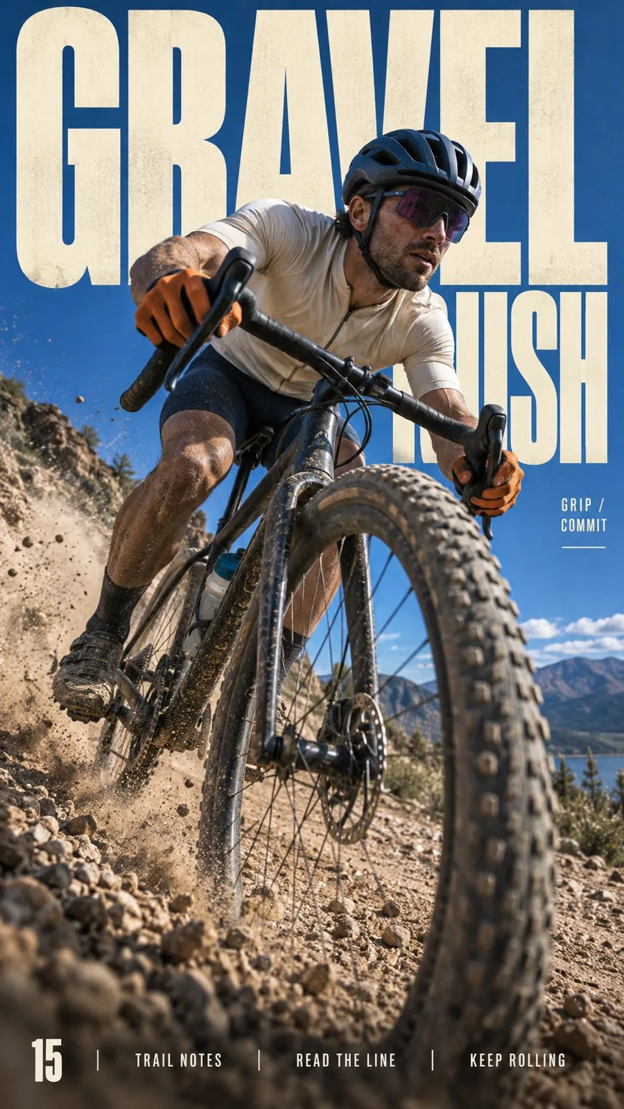 Editorial sports poster typography layout — After