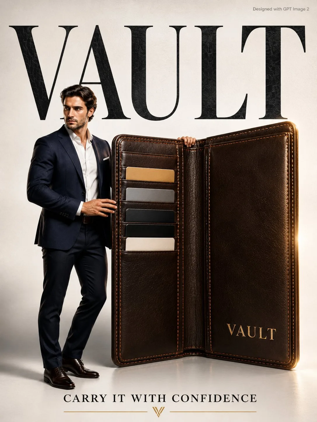 Sleek premium mens accessory advertisement poster — Sonra