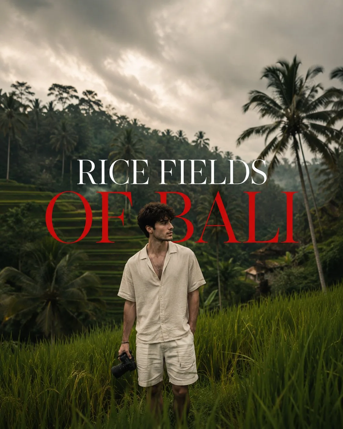 Cinematic bali rice fields travel portrait — Sonra