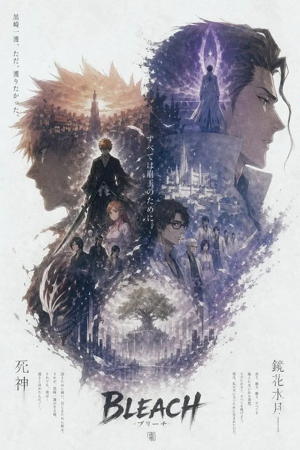 Ink double exposure anime poster — Sonra