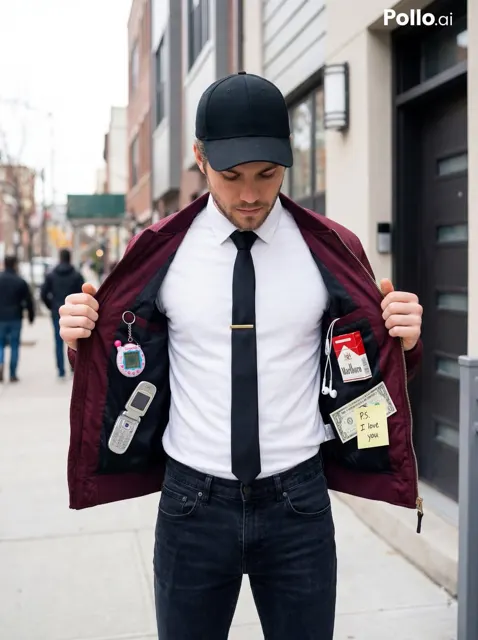 Burgundy jacket 90s nostalgia